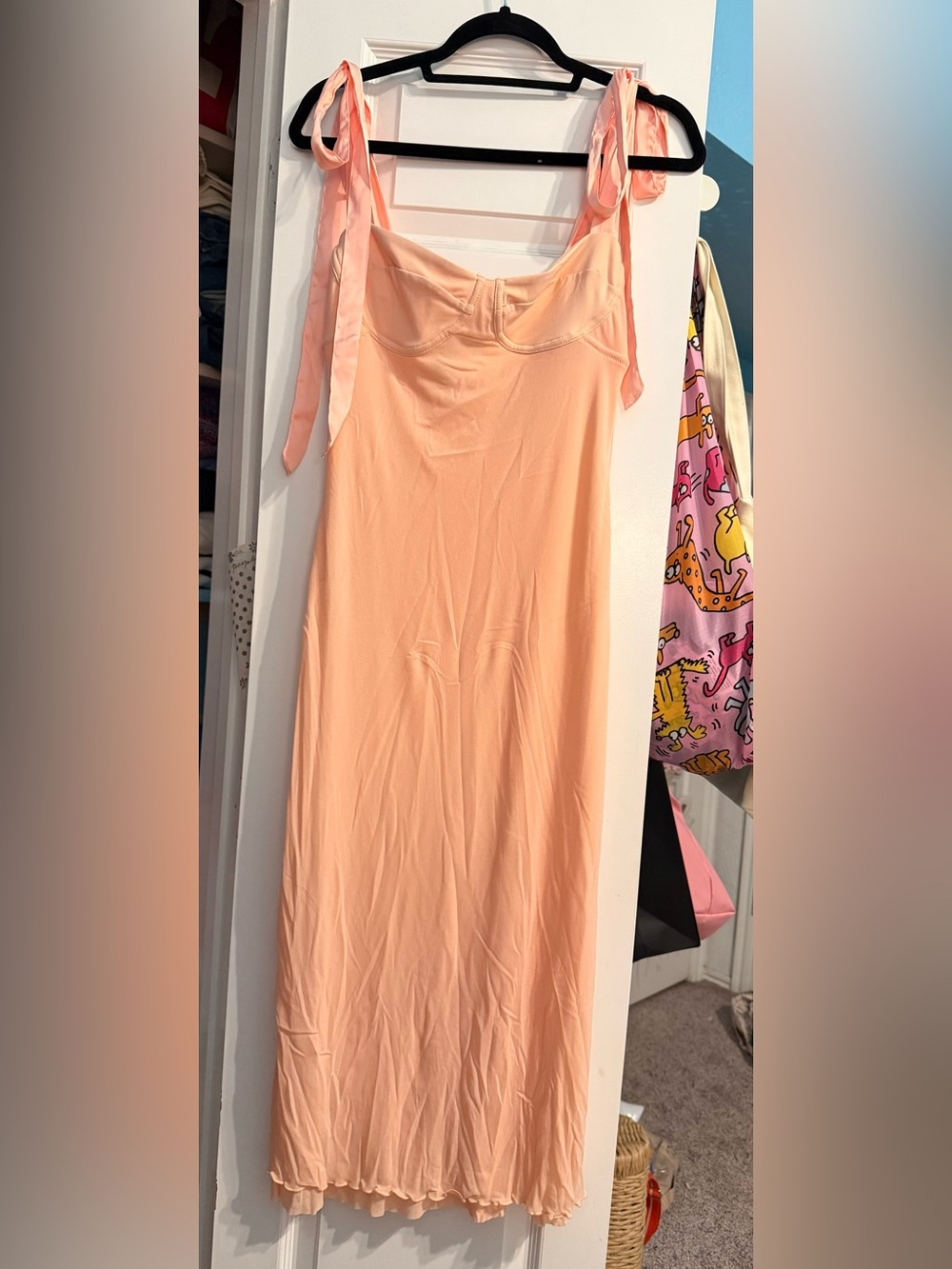 FP Intimately Got Glam Mesh Slip Tie Dress - M